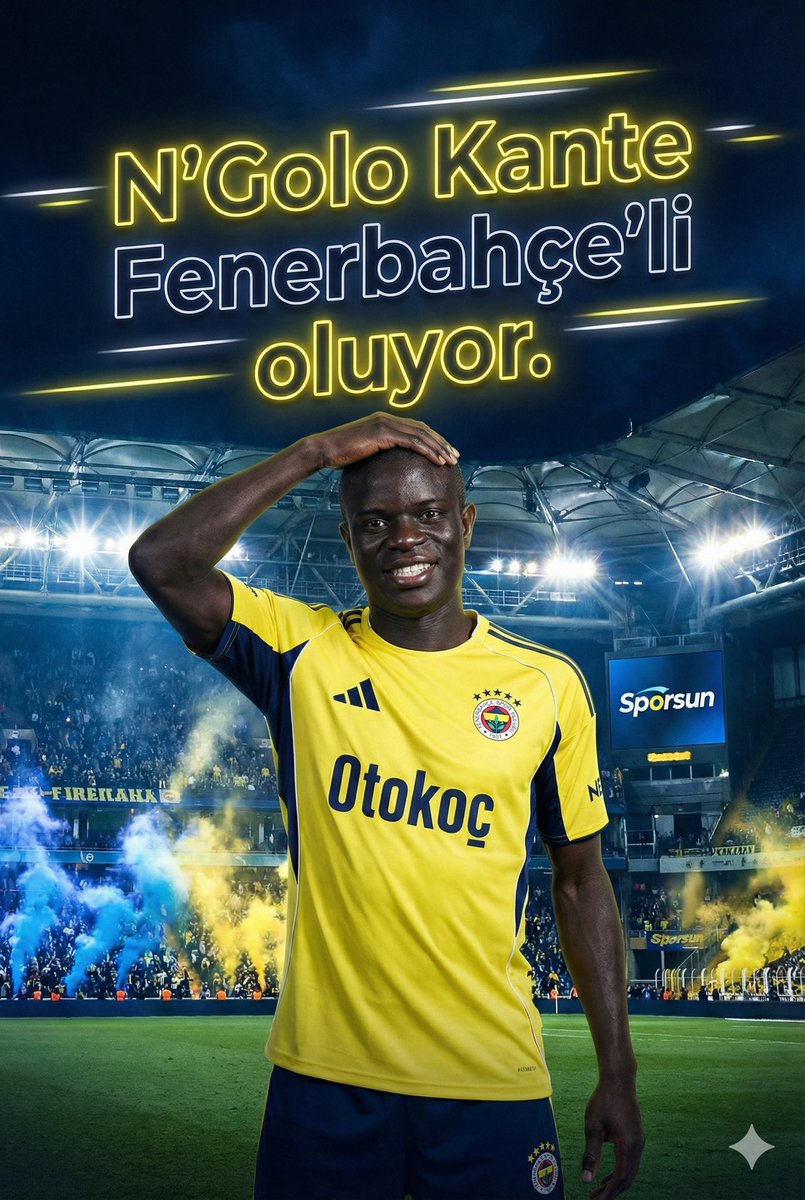 Sporsun's tweet photo. 🟡🔵 Fenerbahççe N'Golo Kante'ye mevcut maaşından %70-80 oranında daha az kazanacağı bir sözleşme teklif etti. 

Kante Fenerbahçe’nin teklifini kabul etmeye hazır ⏳

🔗 Florian Plettenberg https://t.co/2fVeO78tah
