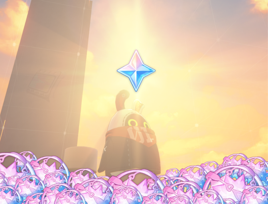 p4nkotweets's tweet image. You've been greeted by the Holy Bangboo!!🌟

Interact with them so that you get good luck on all your pulls and win your 50/50s!!✨