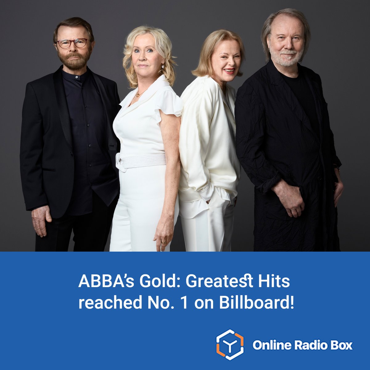 onlineradiobox's tweet image. ABBA’s Gold: Greatest Hits is back at No. 1 on Billboard’s Top Dance Albums chart! 🎶✨ Featuring classics like “Dancing Queen” and “Mamma Mia.”
Listen to ABBA at onlineradiobox.com! 🎧
onlineradiobox.com/artist/372976-…

#ABBA #GoldGreatestHits #MusicNews #OnlineRadioBox
