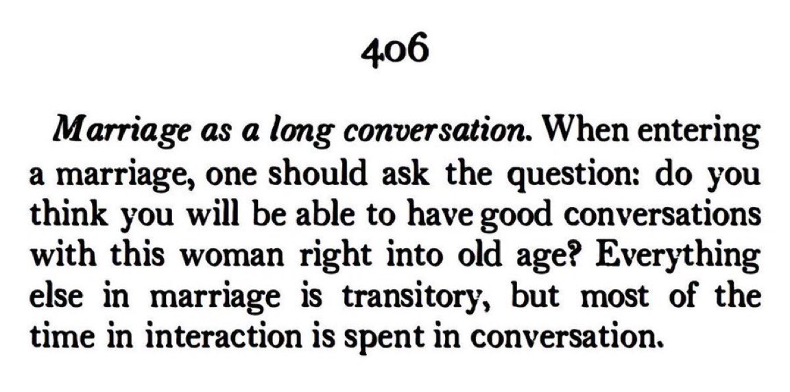 QuoteNietzsche's tweet image. Marriage as a long conversation..
