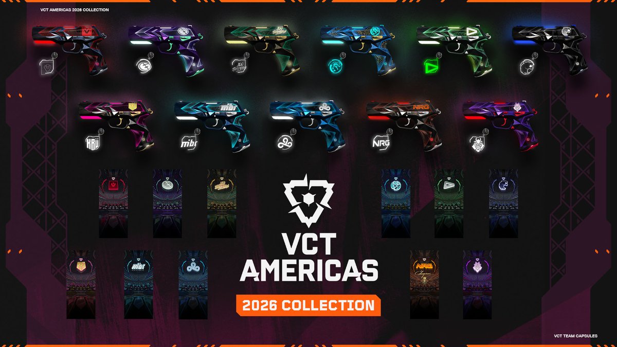 新スキン:2026 VCT チームカプセルが販売開始。 セット価格:2320VP