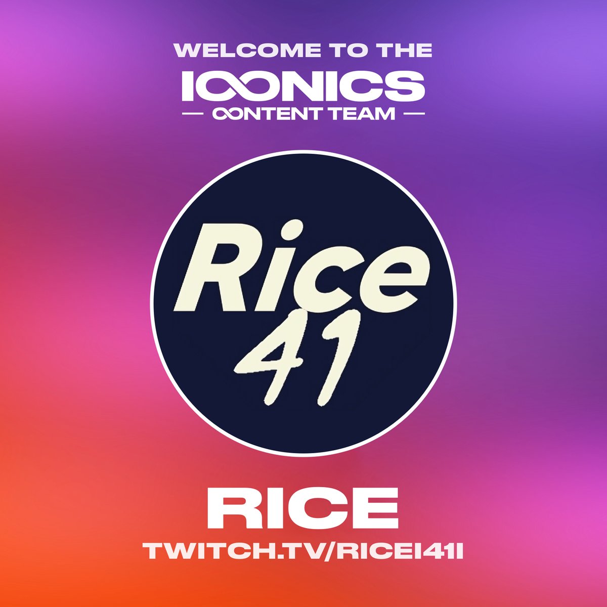 Welcome To Our Newest Member Of The Iconics Content Team... 👀

Welcome <a href="/41_rice/">xRice41x</a>! 💜

The Fifa Competitive Player, Who Has Previously Played For Iconics In A Few Streamer Tournaments etc. Now Is Joining Our Content Team! 🔥

"One Iconic Moment At A Time" 💜