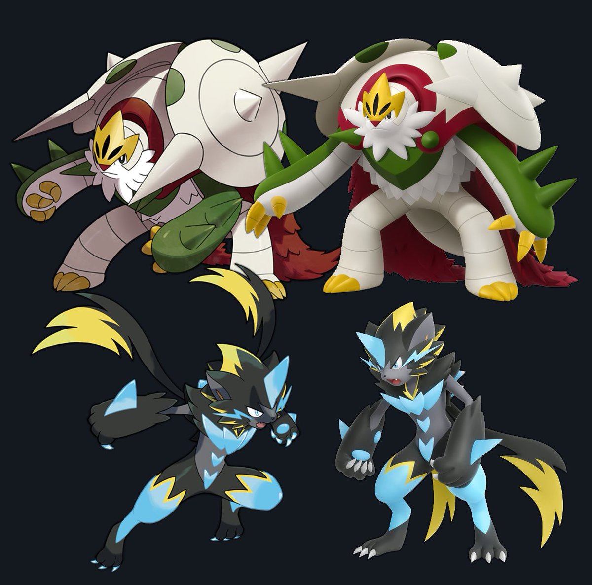 Lewchube's tweet image. Some of the new Sugimori-style Pokémon art is so dynamic that they honestly make the original renders look like first drafts.