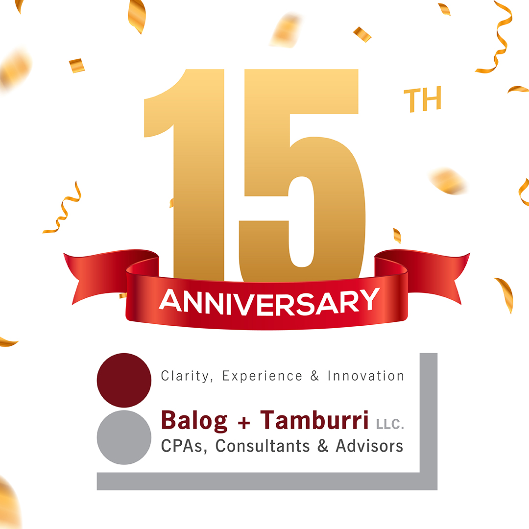 BalogTambCPAs's tweet photo. Fifteen years ago this month in sunny Jacksonville,  I joined forces with Rick Balog, merging our prior CPA businesses into “Balog + Tamburri CPAs, Consultants and Advisors”- with offices in Atlanta and Northeast Florida- and clients all around the USA today! https://t.co/dVdt0hn7P7