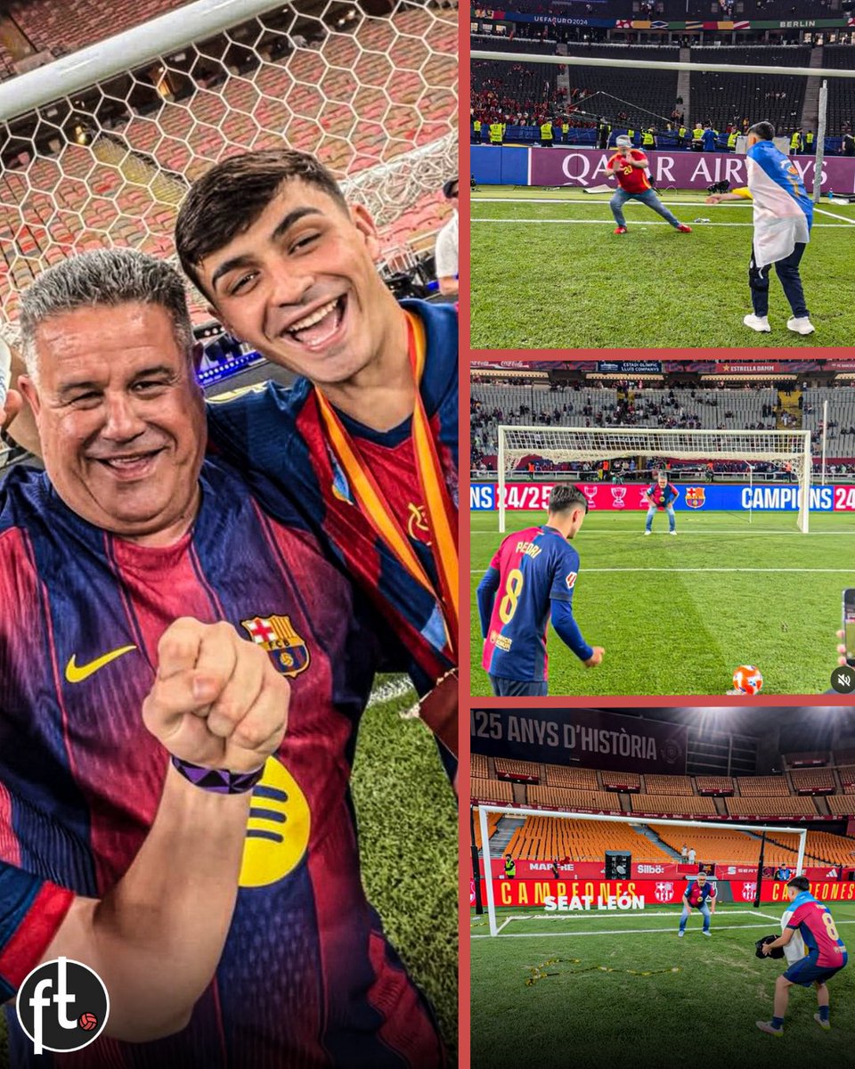 Footballtweet's tweet image. ❤️🇪🇸 Pedri and his dad, Don Fernando added another chapter to a tradition they share after Barça’s Super Cup triumph. ❤️

Every time Pedri wins a trophy, once the celebrations die down, he takes a penalty against his dad.

The reason? His father, Don Fernando, once dreamed of…