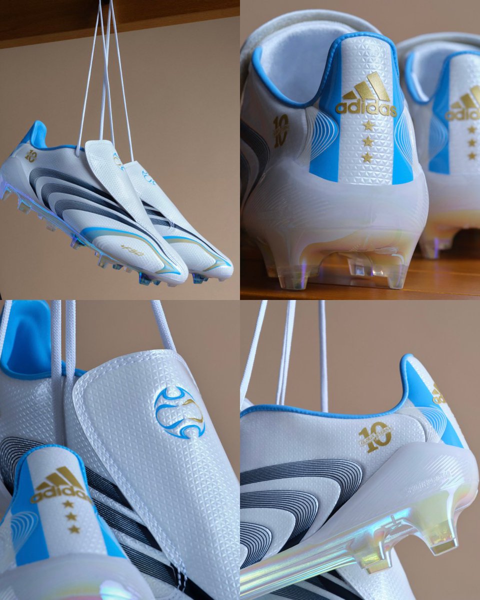 Ufff, vean nada más los botines que lanzó adidas. Con ustedes, los F50 Tunit Leo Messi. Inspirados en los botines que el genio argentino utilizó en el Mundial de Alemania 2006. El modelo de su primer Mundial de regreso para su último Mundial. De 2006 a 2026. POÉTICO.