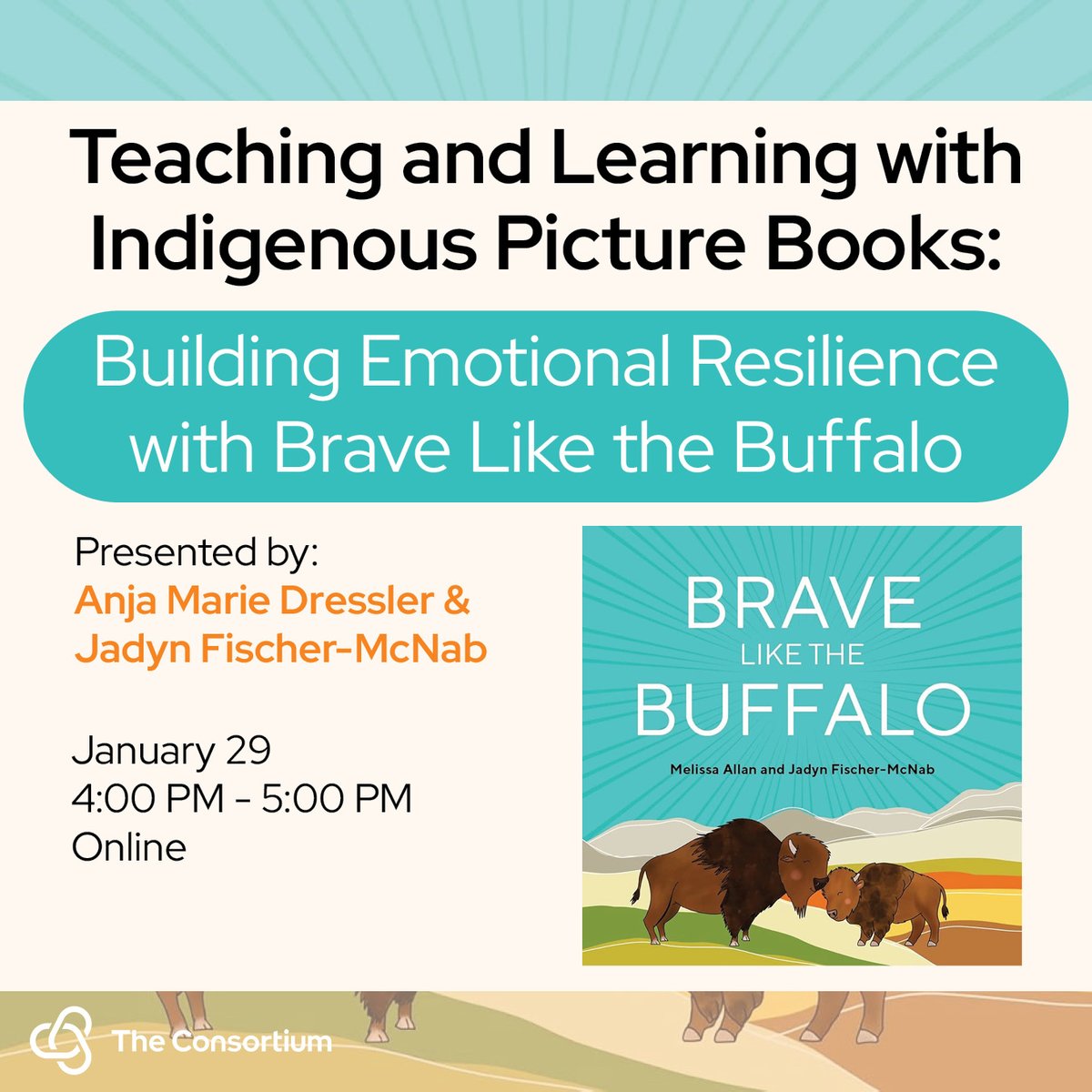 crconsortium's tweet photo. Discover Books to Build On–an online resource featuring  Indigenous literature and ready-to-use teaching ideas. Explore practical strategies using Brave Like the Buffalo in this engaging virtual session. Sign up today!

🔗https://t.co/uMYZNgIHQp https://t.co/XH2WVszlqq