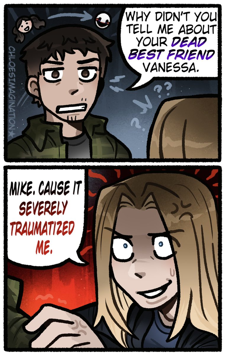 ChloeImagine's tweet image. Vanessa wasn’t mad enough in the FNAF 2 movie