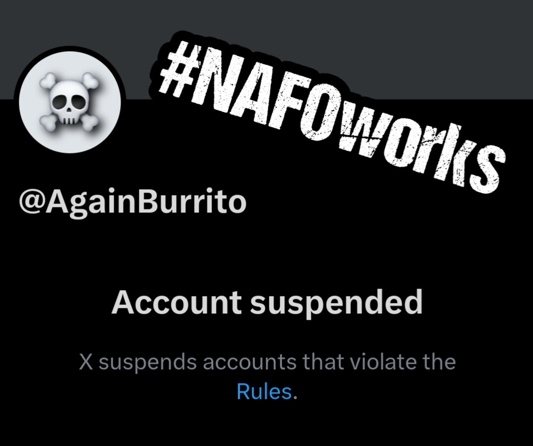 NoBeardEcho666's tweet image. Make that *23 trolls from the new 🎯 list #TangoDown ☠️

Because #NAFOworks and the #NAFOfellas are everywhere &amp;amp; always in the fight!

High fives and gratitude to everyone who helped report this one. Keep up the outstanding work!

He has a new burner acc but we all up on it! 🫡