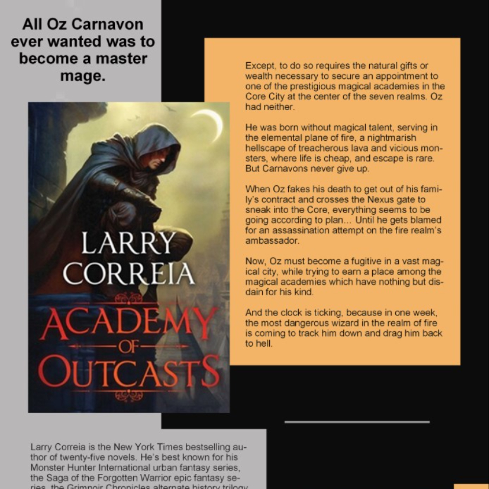 New Release by Larry Correia -- Academy of Outcasts 
view.publitas.com/mpsmith-publis…
#book #bookblast #bookpromo #greatread #BYNR #NewRelease
