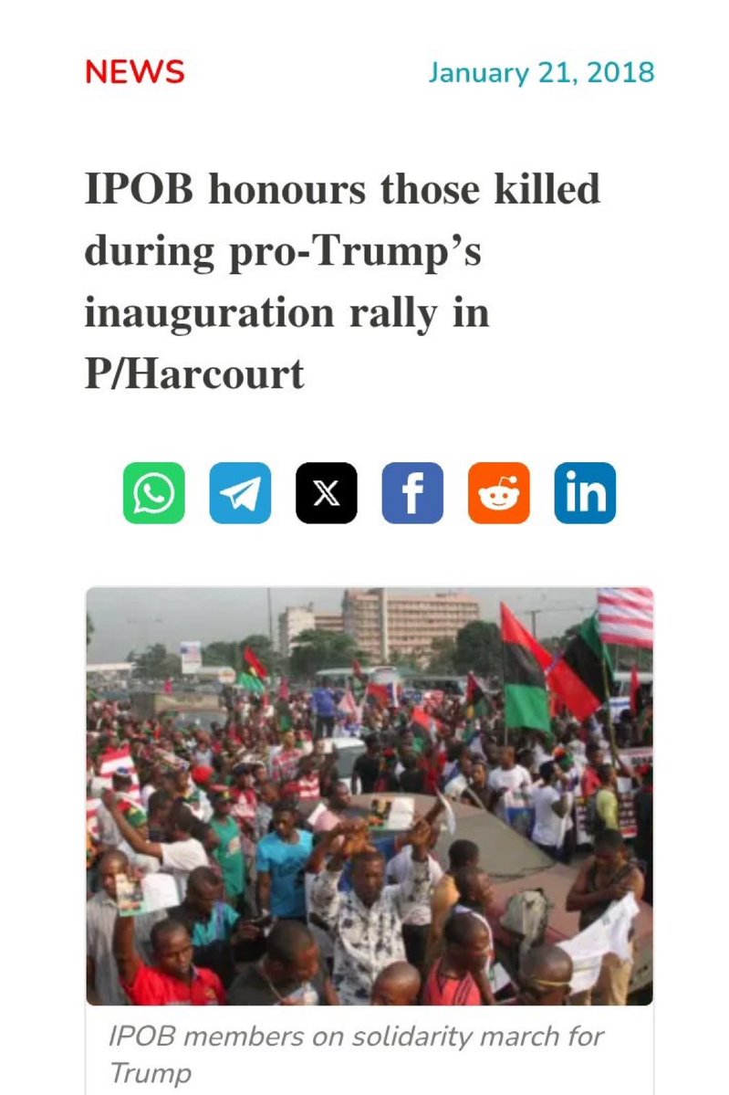 IpobZurich's tweet image. IPOB honours those killed during pro-Trump‘s @POTUS inauguration rally in Port Harcourt , Nigeria.

@realDonaldTrump