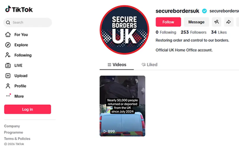 CareApps's tweet photo. #Webwatch: Home Office TikTok posting #immigration arrests ‘turning raids into click-bait’: A new Home Office TikTok account posting footage of deportations and arrests by #immigration enforcement has been criticised as turning raids into “click-bait… https://t.co/Wl1xUFYS5g https://t.co/KwkMRnWZLa