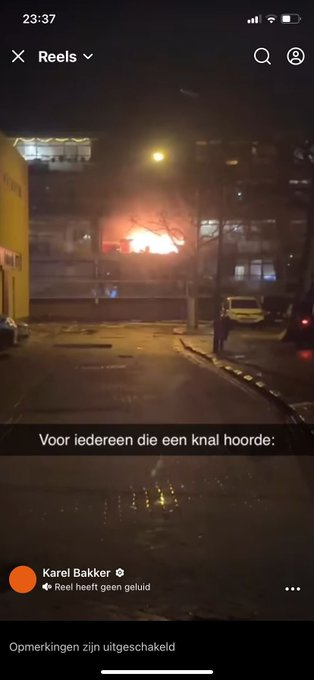 112 melding Explosie gevolgd door brand aan de Schutterijstraat in Vlissingen