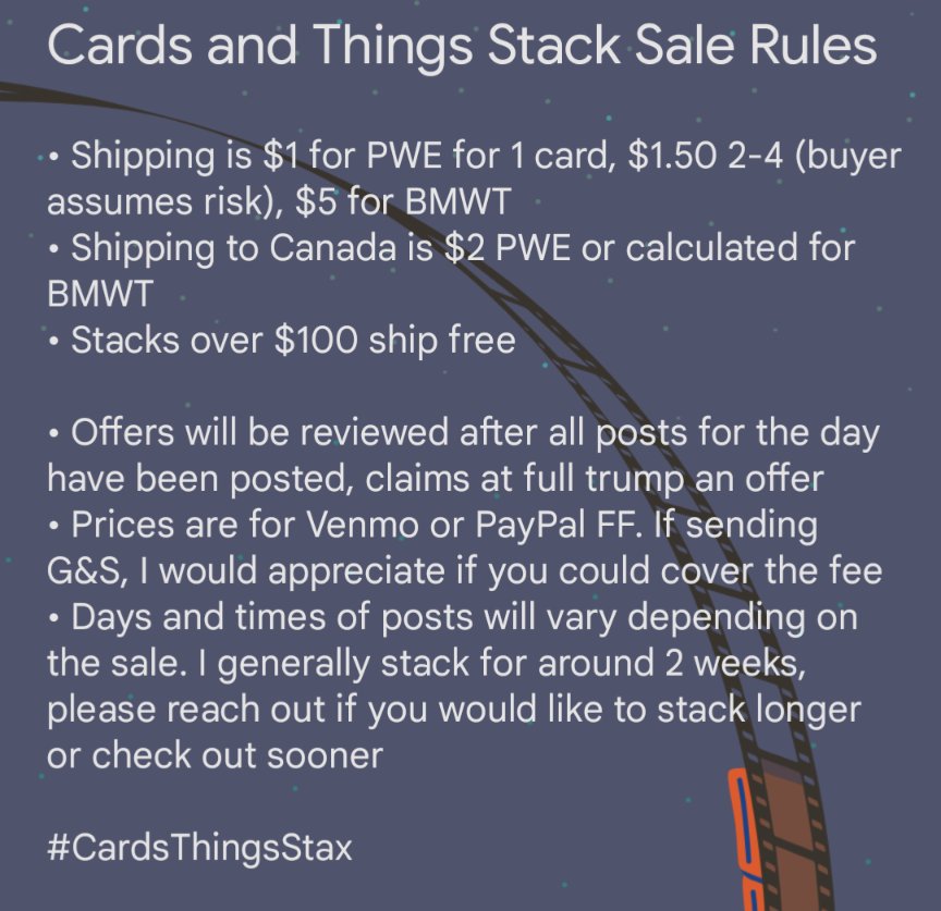 Sale starting Wednesday 1/14!
Stacking through 1/29 or checkout whenever 

Retweet this tweet for your chance at $10 stack credit! 
2 winners selected

#CardsThingsStax