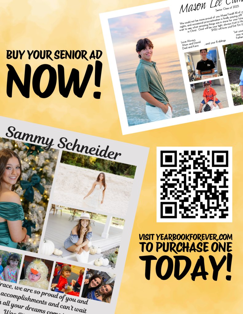 ConroeHSCISD's tweet photo. Time is almost up to purchase a senior dedication in the yearbook! Deadline: Feb. 1. Dedications are available online at https://t.co/k6XDbjbNXE. Don’t forget to buy your yearbook! https://t.co/YhtD6T7vBI