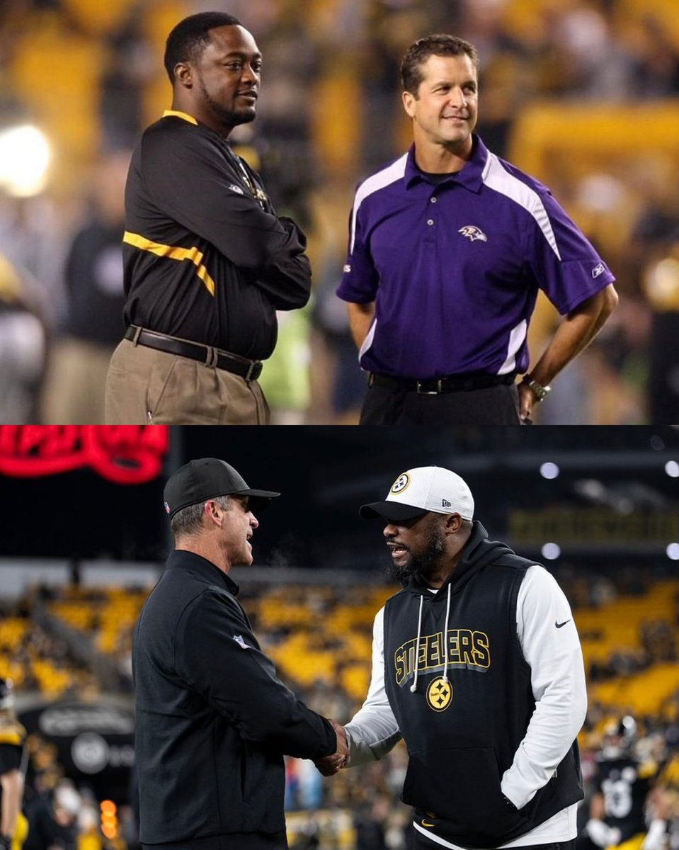 MikeKennedyNFL's tweet photo. From September 29, 2008 to January 4, 2026.

Mike Tomlin and John Harbaugh faced off 40 times.

The Steelers won the head-to-head series over the Ravens 23-17.

2-2 in the playoffs.

30 games were decided by one-score.

20 games were decided by a FG.

Legendary rivalry. https://t.co/VU4PLX9suP