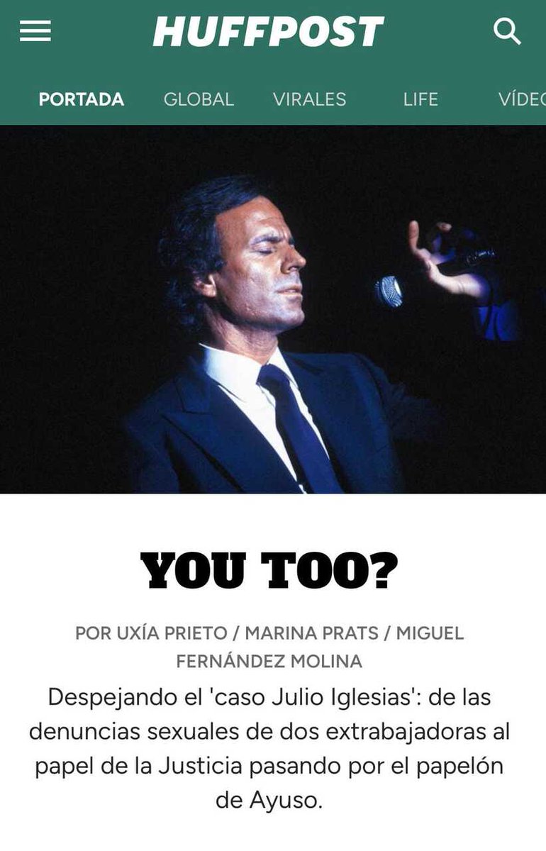 Despejando el 'caso Julio Iglesias': de las denuncias sexuales de dos extrabajadoras al papel de la Justicia pasando por el papelón de Ayuso dozz.es/quoij2

Por <a href="/marinaprats2/">Marina Prats</a>, <a href="/uxia10prieto/">Uxía Prieto</a> y <a href="/FdezMMiguel/">Miguel Fernández Molina</a>