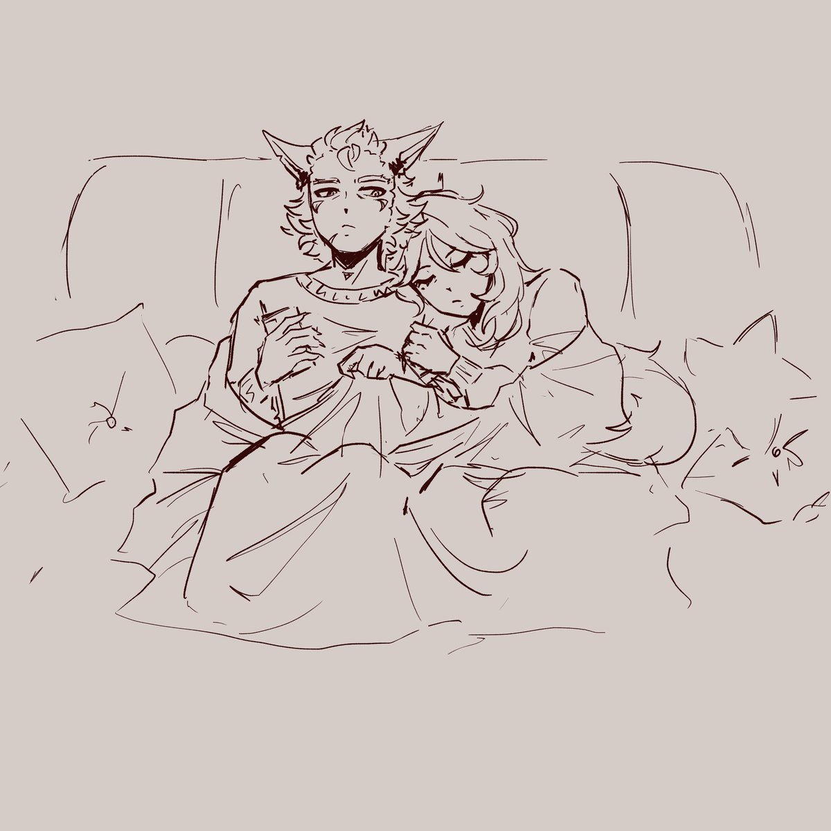 Lauroft_'s tweet image. A whole bunch of sketches of my selfship and a few chibi Rens🧡💙

#BTD #BoyfriendToDeath #renhana #tpoffox #tpof #selfship