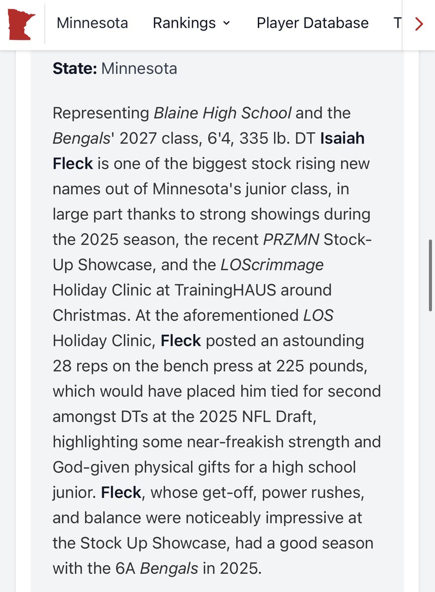 Isaiah07042new1's tweet image. Thanks for another write up @PrepRedzoneMN @OJW_Scouting