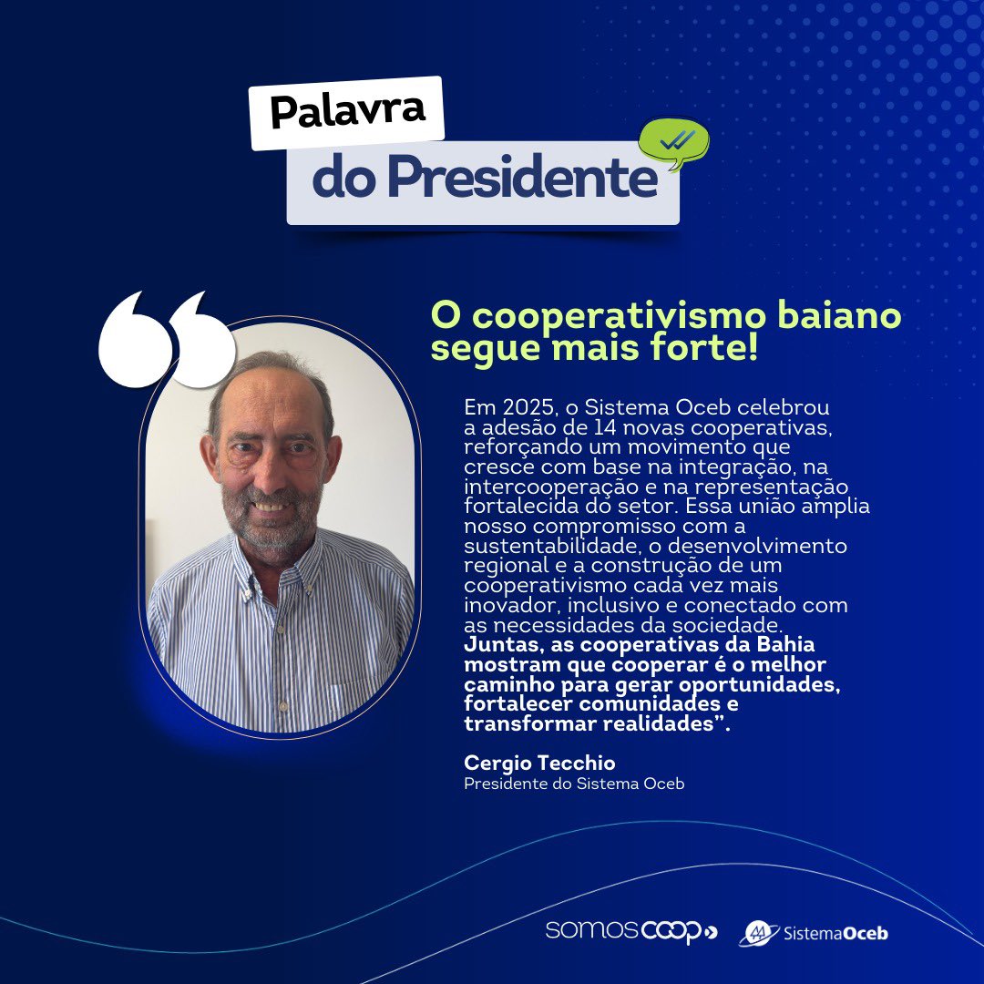 cergio's tweet image. Cooperativismo baiano seguindo em frente