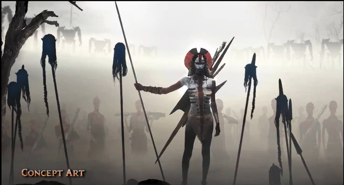 filhoomatikaya's tweet image. As artes melhores que as cenas do filme 😬

As cabeças dos Na'vi nas estacas, os kurus pendurados na cabana da Varang, os na'vi de guarda numa grande estaca de madeira e o Squad Mangkwan. ❤️