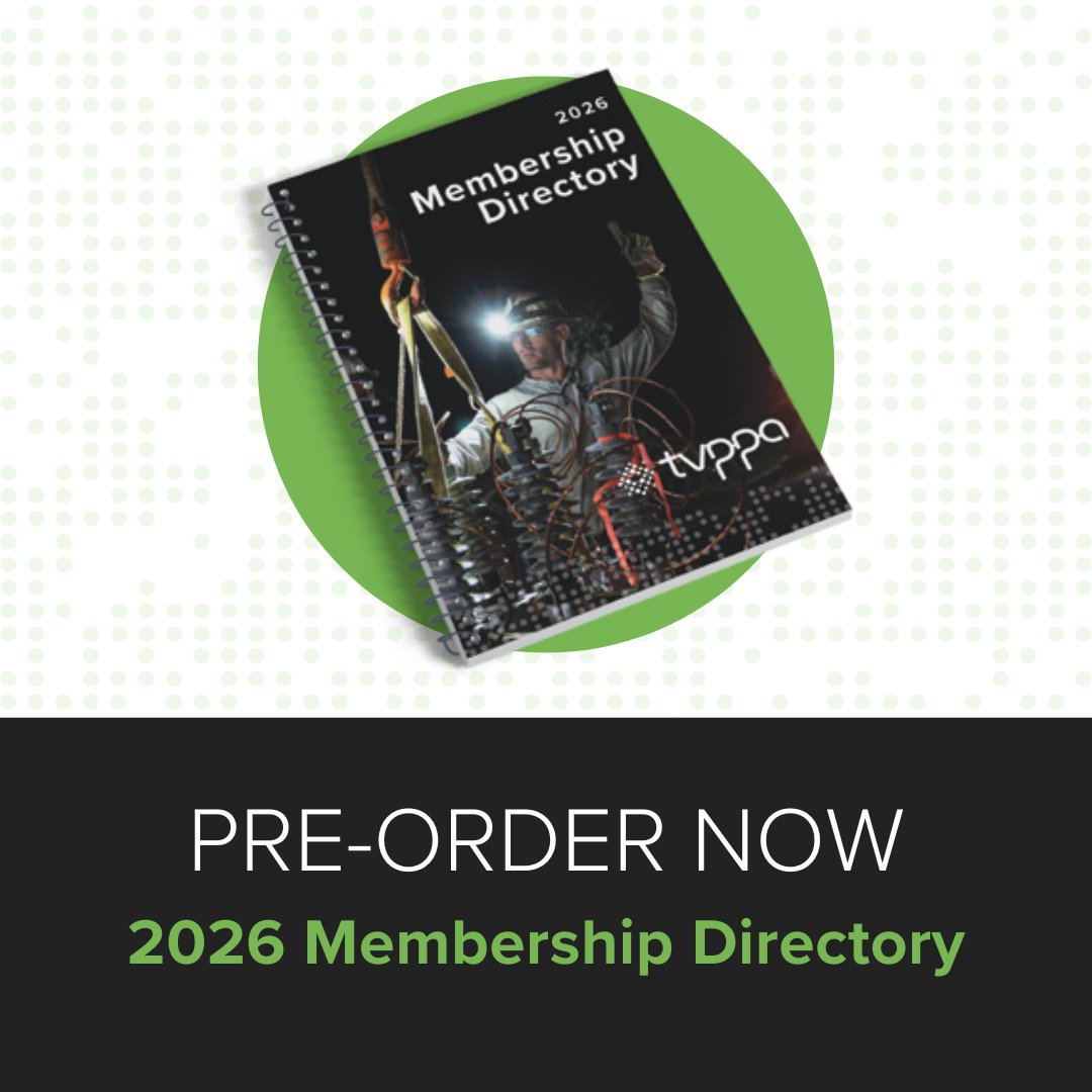 Pre-order the 2026 #TVPPA Membership Directory today! This annual publication is an excellent resource for those wishing to connect with the Tennessee Valley’s local power system employees, industry service providers, and more. Place your order here:  tvppa.com/membership-dir…