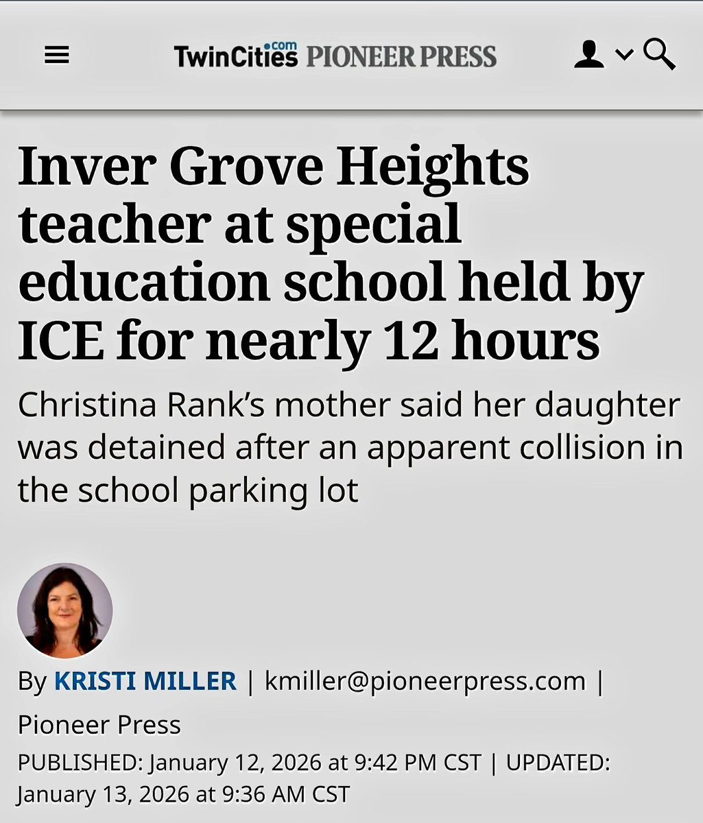 LongTimeHistory's tweet image. While ICE agents claim Rank hit their vehicle with her own, Hunklele said based on the damage to her daughter’s car, it seemed unlikely.

“There was no damage to her front bumper. The only damage was to the passenger side door and the back window where they had broken it.”…