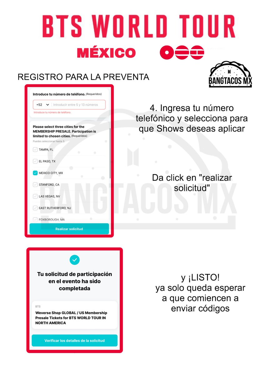 BangtacosMexico's tweet photo. [TUTORIAL] @BTS_twt 
 
👉🏻¿Cómo compro mi membresía?
👉🏻¿Como me registro para la preventa? 

Te dejamos una pequeña guía con la información más relevante! siempre responderemos a sus dudas en mensaje o comentarios 🇲🇽💜🫶🏻

cr. WEVERSE

#BTSComeback2026 @BTS_twt #BTS_WORLDTOUR https://t.co/7IEY3LLplJ