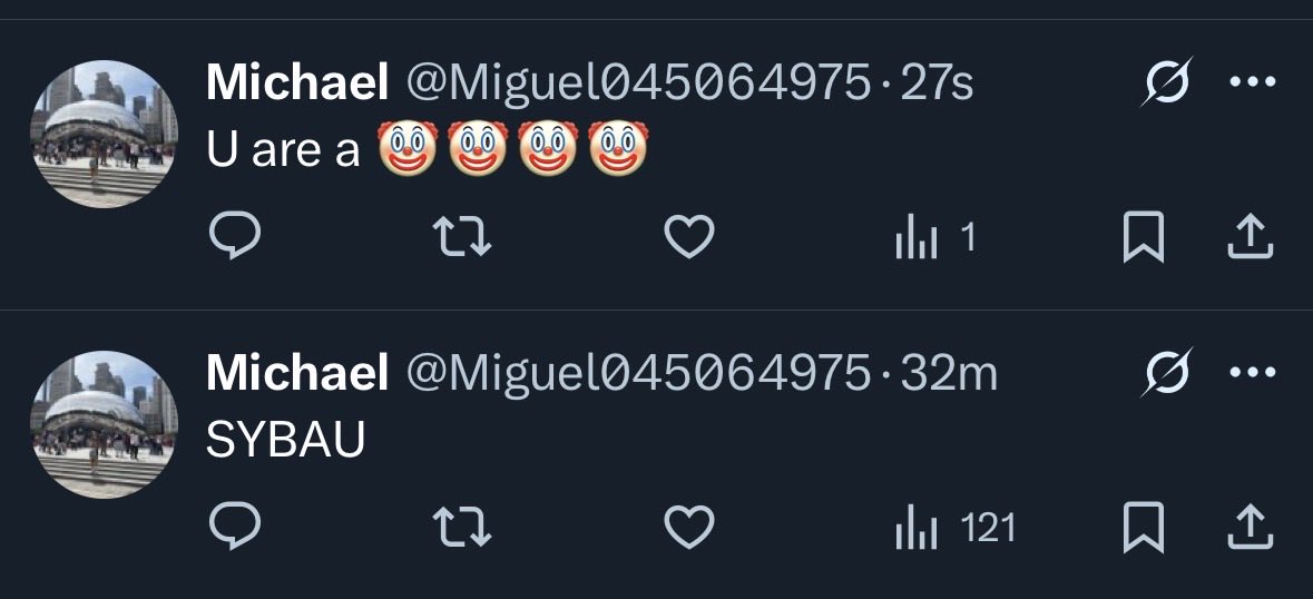 LordVirusx's tweet photo. @Miguel045064975 @heykayadams Bro got so mad he had to come back 30 mins later to call him a clown https://t.co/nosfBtZwgJ
