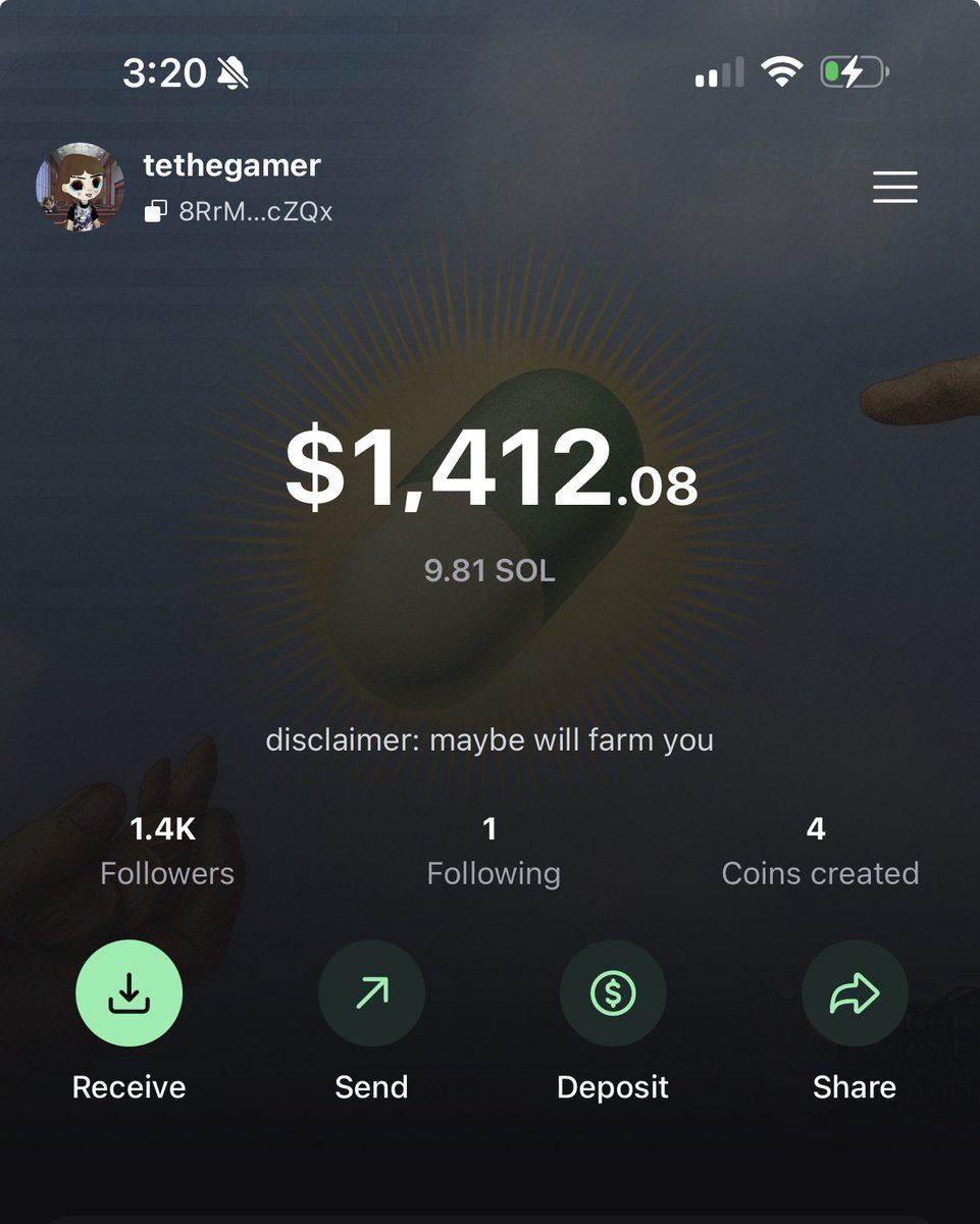 $100 giveaway - $25 for 4 winners 

Retweet 

Follow me on pumpfun (show proof) 

Ends in 24hrs 

8RrMaJXYwANd4zEskfPQuSYE35dTzaYtuwyKz3ewcZQx