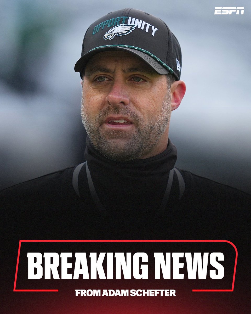 espn's tweet image. Breaking: The Eagles fired offensive coordinator Kevin Patullo, sources tell @AdamSchefter.

Philadelphia will now be going on their fifth OC in five years, with two of them leaving for head coaching jobs.

Get breaking news alerts from Adam Schefter through the ESPN app:…