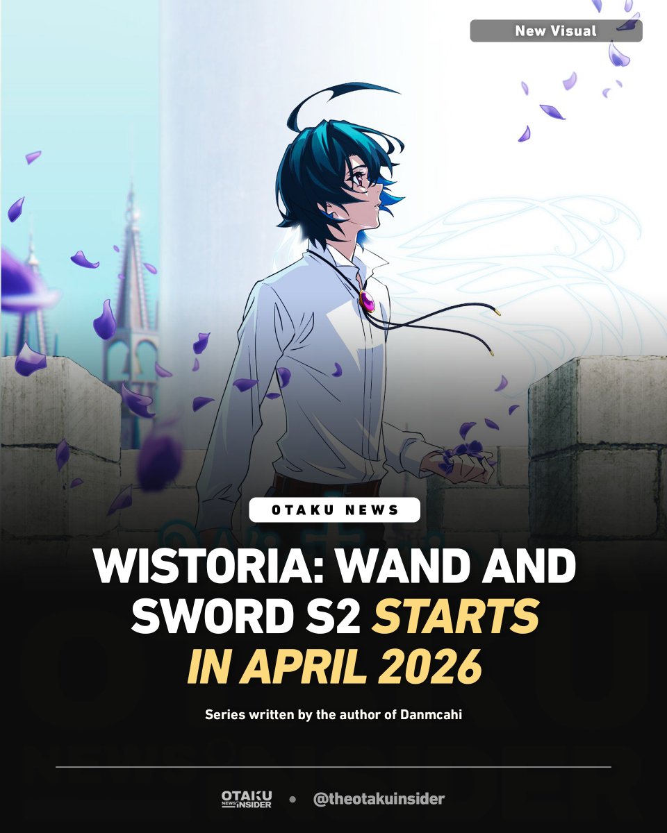theotakuinsider's tweet image. Wistoria: Wand and Sword Season 2 starts in April 2026.

The series was written by the author of Danmachi.