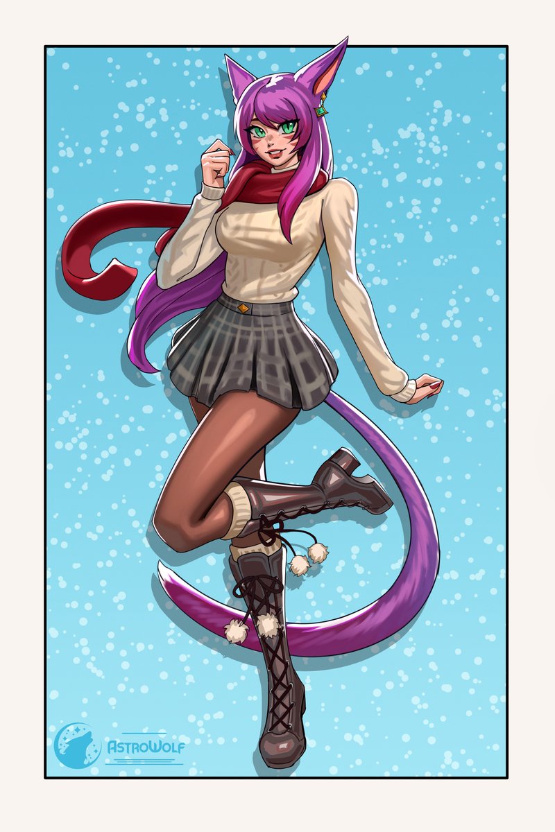Astro_Wolf_Art's tweet photo. My OC Cenara in her winter outfit ❄️ https://t.co/NnimYTce2F