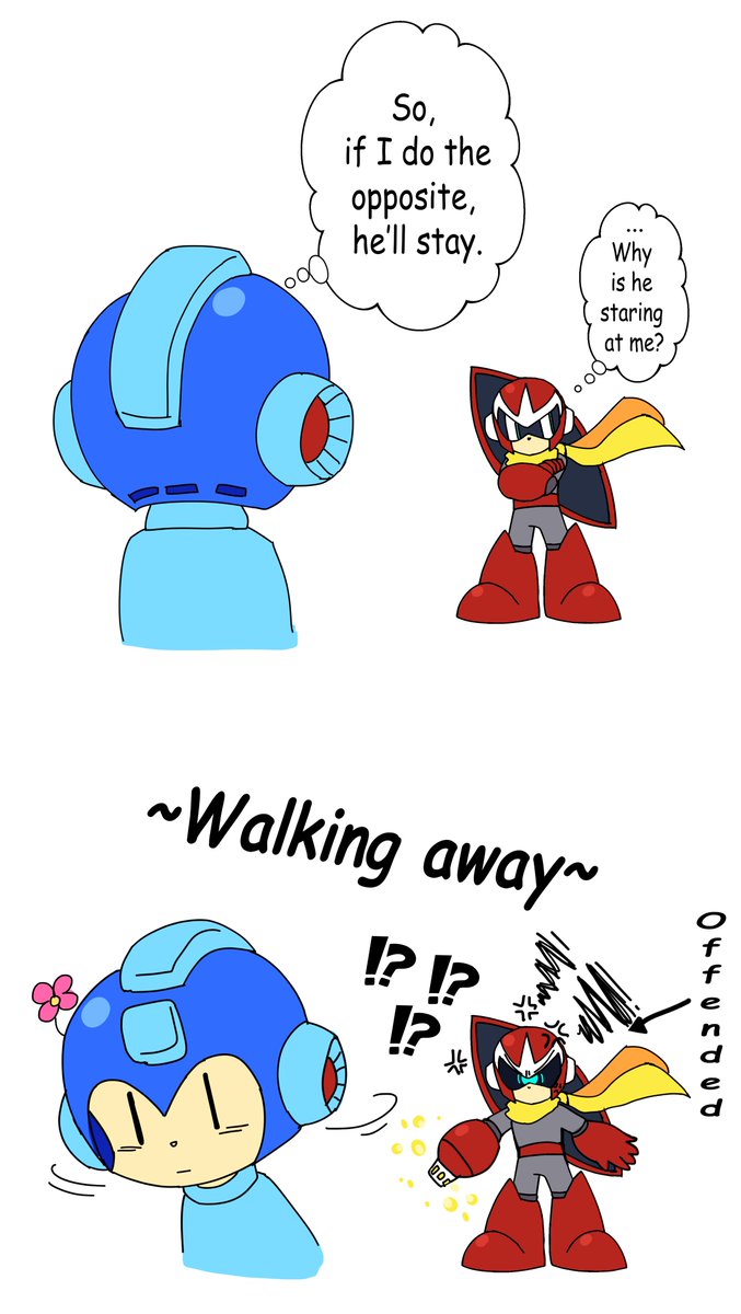 RetoroRobotto's tweet image. #megaman #rockman #protoman
About two years ago I dreamt that I saw this comic on the internet, so I finally decided to make it real.

(that is how i keep my cat near btw, but unfortunately this just offended Blues)

Commissions info: …trofightingrobot-commissions.carrd.co