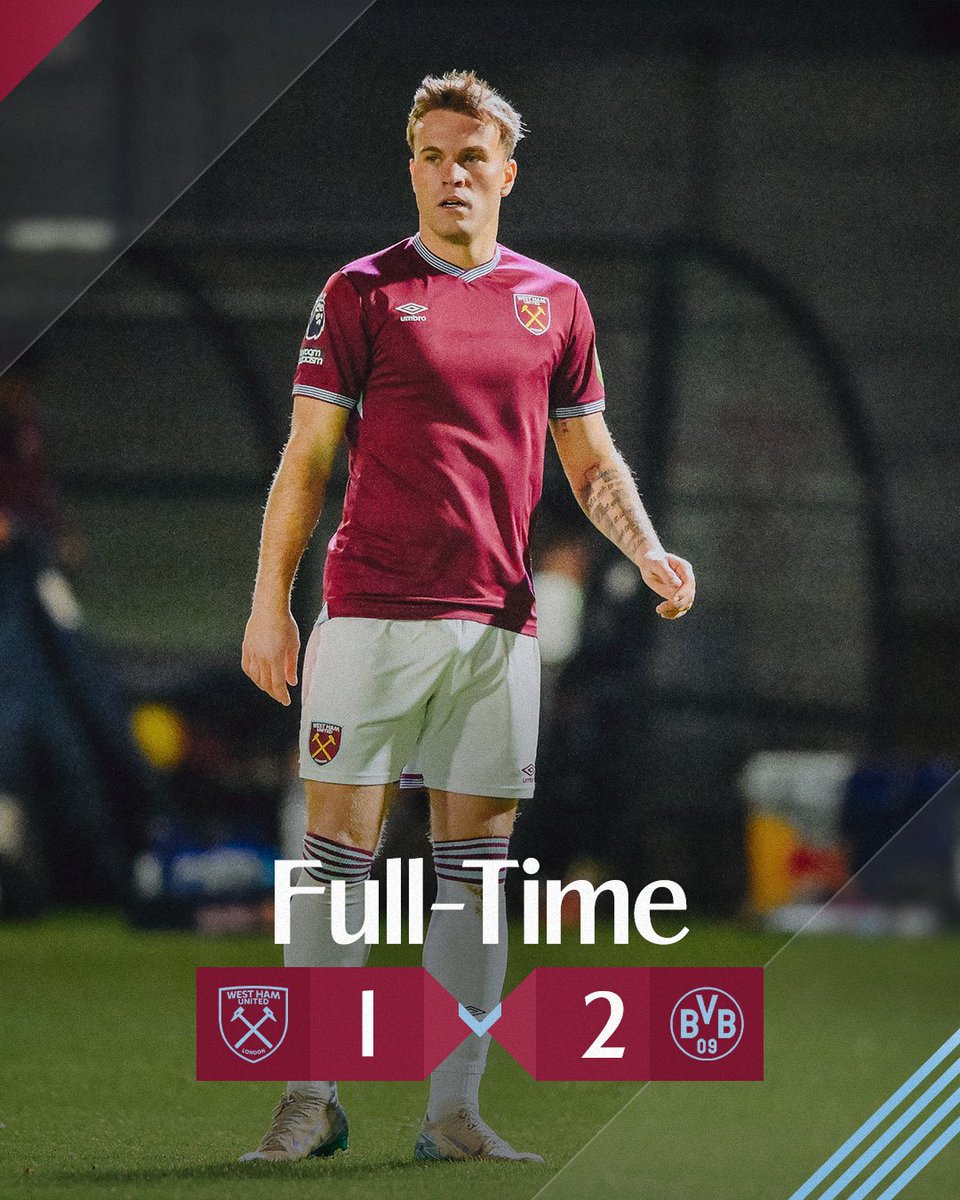 A good test for our young Hammers but it's a defeat in Dagenham.