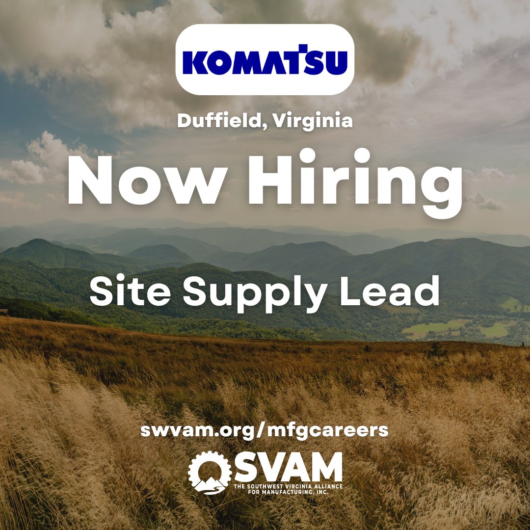 SWVAMfg's tweet image. 🚜 Komatsu Mining in Duffield, VA is hiring! Explore job opportunities now: ow.ly/yuBU50QwLy0
 #DuffieldVA #JobOpportunity

(Note: This post was created by SVAM and isn't an official post from Komatsu Mining.)