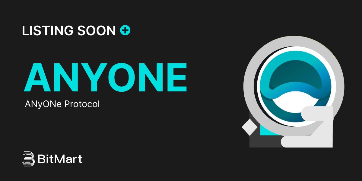 BitMartExchange's tweet image. 🌟 Upcoming New Listing 🌟

🤩 #BitMart will list $ANYONE @AnyoneFDN soon!

👀Keep an eye on our socials for further announcements.

👇Share in the comments what you like about this project. 

🔥Register Now: bitmart.com/invite/OPS/en-…

#ANYONE #BitMartListing
