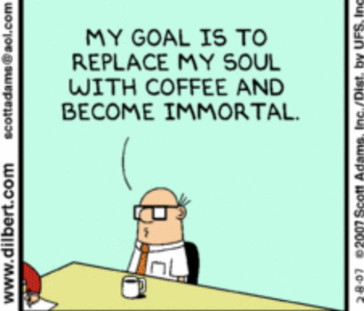 We lost a dear friend today… and I sipped my last simultaneous coffee this morning in honor of his insightful muses &amp; honorable outlooks on life … here’s to you Scott - slurp

Scott Adams 1957-2026

Some of my favorite Scott Adams quotes;

“I respectfully decline the invitation