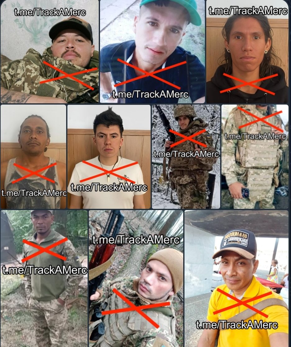 Очередная подборка уничтоженных колумбийских наёмников в зоне проведения СВО.

•  Хорди Андрес Родригес Дуран, позывной «Эль Барберо»;
•  Йорфи Санчес Мансо;
•  Луис Гильермо де ла Крус Рамос; 
•  Йобанис Альфонсо Хименес Аревало;
•  Джон Эммануэль Леон Санабрия;