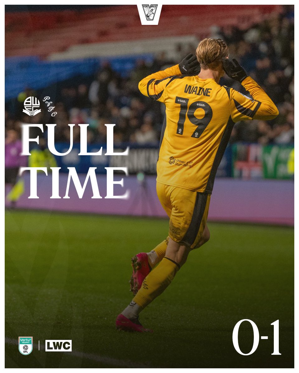 OfficialPVFC's tweet image. FULL TIME

Waineo's late goal sends the Valiants into the Quarter Finals of the @VertuTrophy! 🚂

#PVFCLive | 0-1