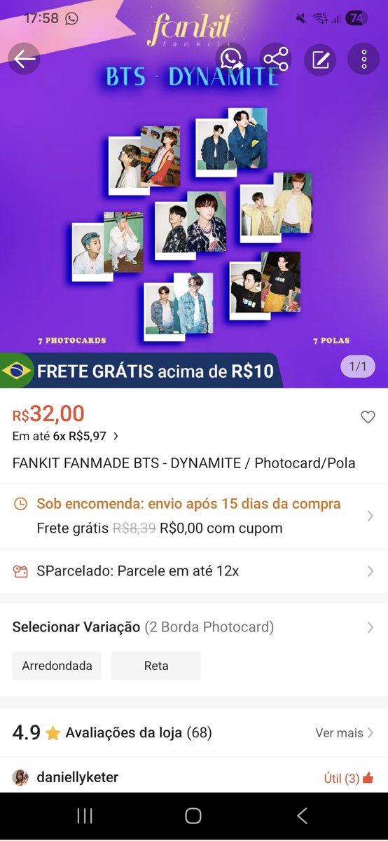 NapKStore's tweet image. Staaars Armys, meu deus o #BTS esta voltando e eu surtando muitooo ✨️🥰💜
Vamos nos preparar para 3 dias mágicos em Outubro 💜✨️
E nada melhor do que já garantir o seu kit dos meninos para ir toda preparada para o show ~Pam
Link: br.shp.ee/DuJVtAA