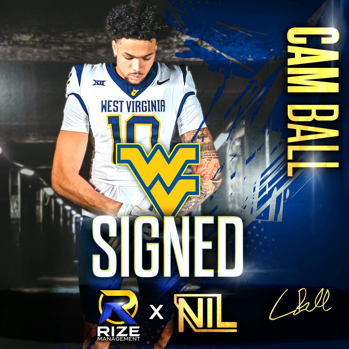 Rize_Management's tweet image. Congrats @cam5_k 🏔️⛏️

The newest member of @wvufootball!
#NIL #rizetoyourpotential #rizemanagement