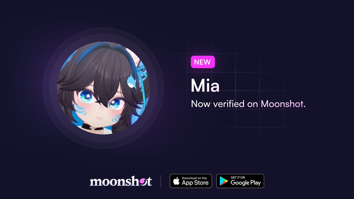 moonshot's tweet photo. Mia Ko ($Mia) is now verified on Moonshot. https://t.co/IMx9uLseCP