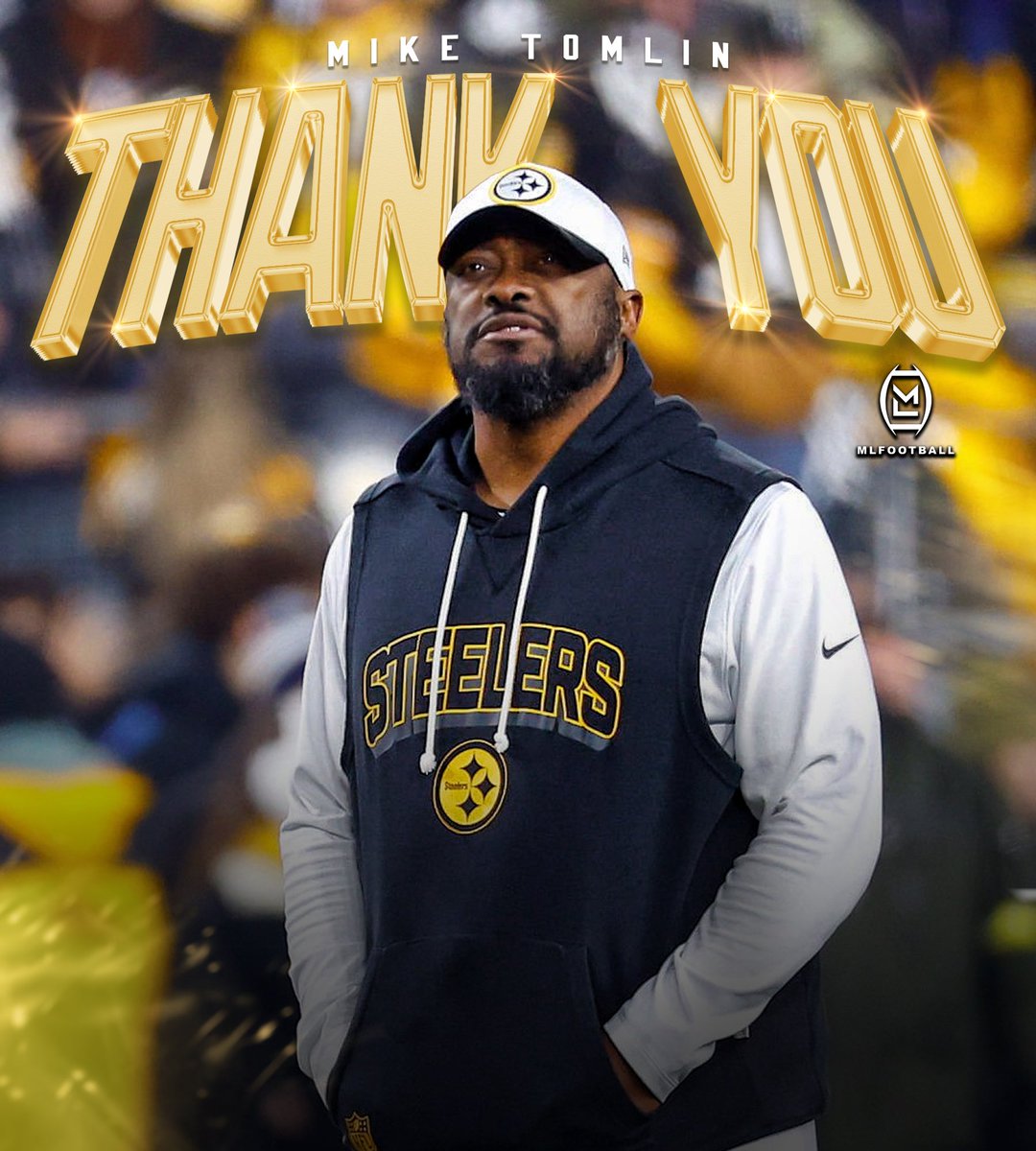 CONGRATULATIONS ON ONE OF THE GREATEST RUNS OF ALL TIME BY A COACH:

Today marks the end of an iconic era for legendary #Steelers coach Mike Tomlin, one of the greatest leaders and coaches in #NFL history.

• Super Bowl champion (XLIII)
• 2× Super Bowl appearances
• Youngest