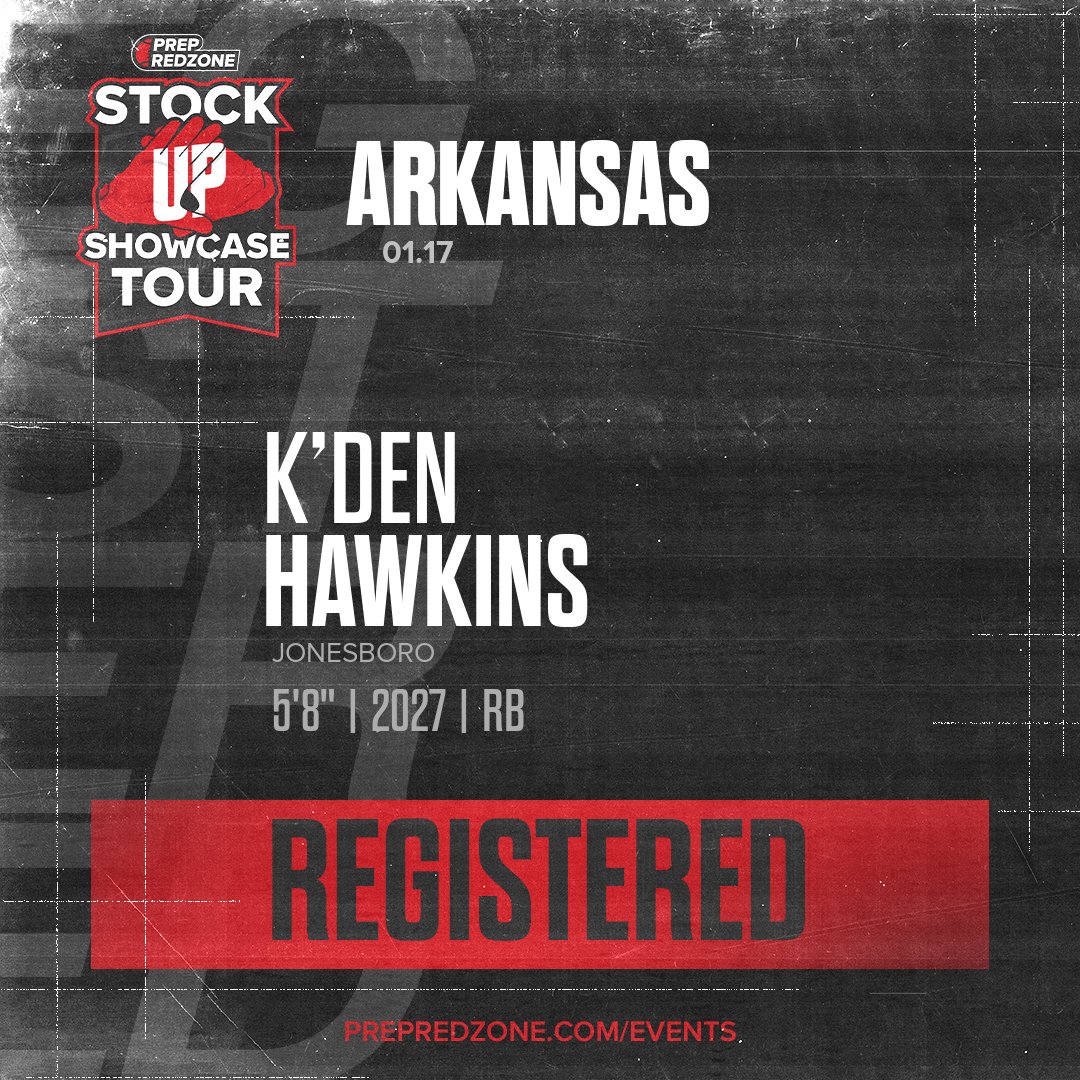 Welcome Class of 2027 K’Den Hawkins of Jonesboro to the <a href="/PrepRedzoneAR/">Prep Redzone Arkansas</a> Showcase on January 17th @ Jacksonville High School. 

🔥🏈 #PRZStockUpAR 🏈🔥