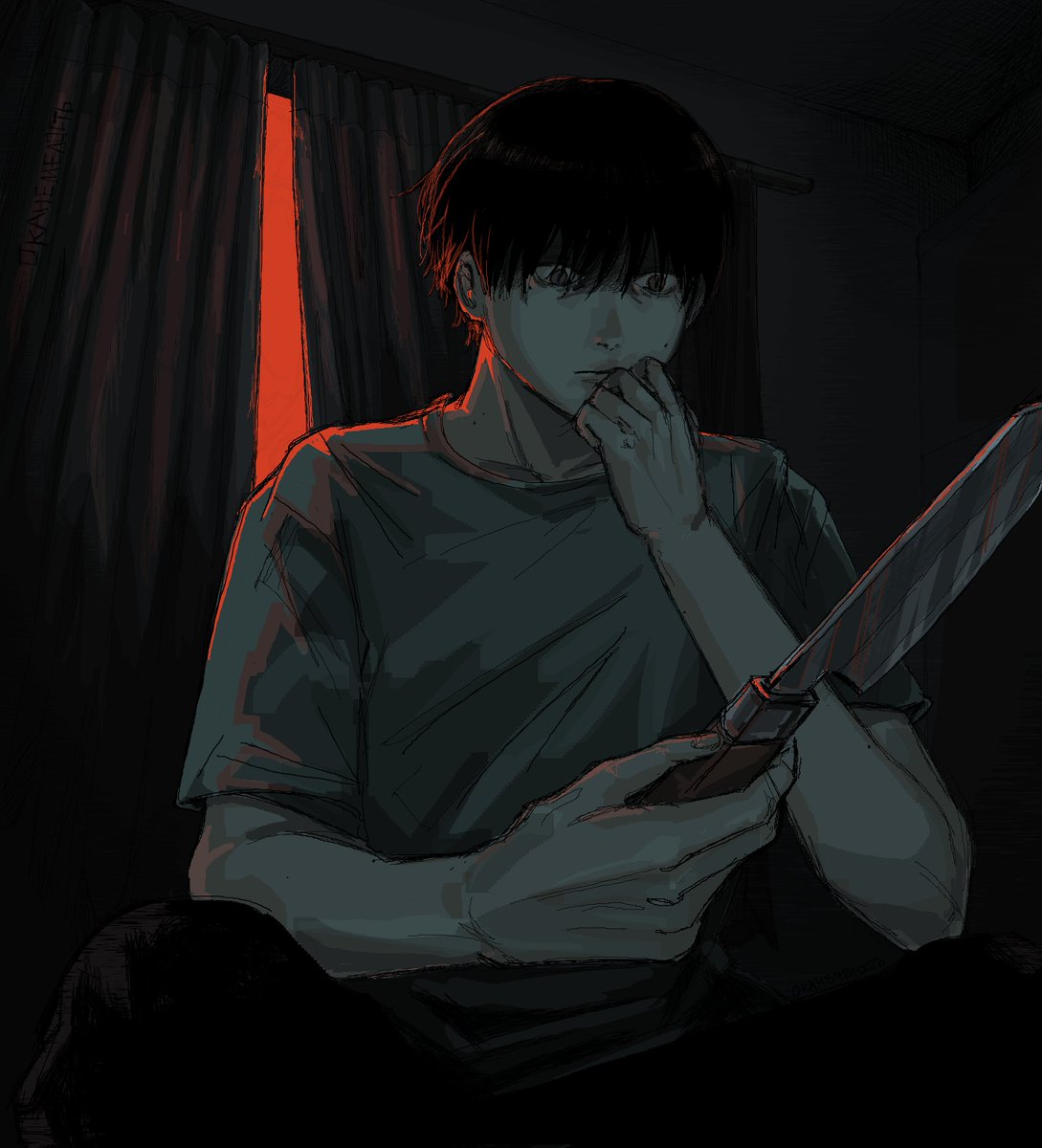 kame_nyaka's tweet image. Unfortunately, I found a job
#thesummerhikarudied #光が死んだ夏 #fanart #YoshikiTsujinaka