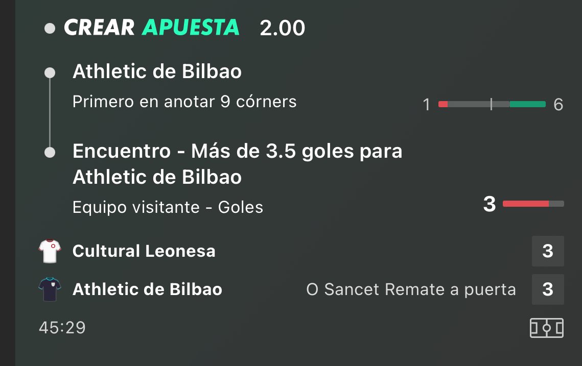 Nos regala bet una cuota 2, aprovechadla .
