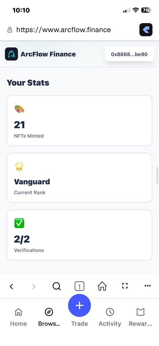 21 activity NFT and still counting <a href="/ArcFlowFinance/">ArcFlow Finance</a>