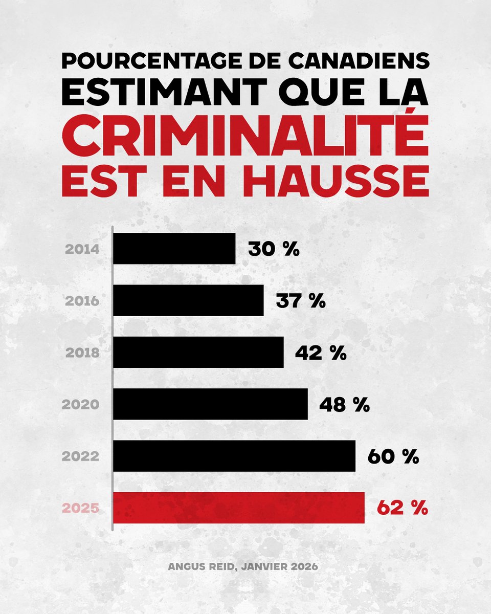 ⁨⁨Les Canadiens ne se sentent plus en sécurité dans nos rues.

Les politiques libérales de protection des criminels et de remise en liberté continuent de privilégier les récidivistes violents au détriment des citoyens qui respectent la loi.

Seuls les conservateurs vont