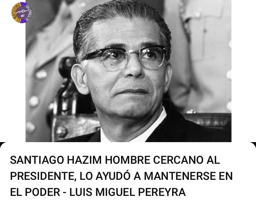 El Matutino Alternativo

SENASA
SANTIAGO HAZIM HOMBRE CERCANO AL PRESIDENTE, LO AYUDÓ A MANTENERSE EN EL PODER - LUIS MIGUEL PEREYRA
m.youtube.com/watch?v=5ONKzc… 

<a href="/luisabinader/">Luis Abinader</a>  <a href="/raquelarbaje/">Raquel Arbaje</a>